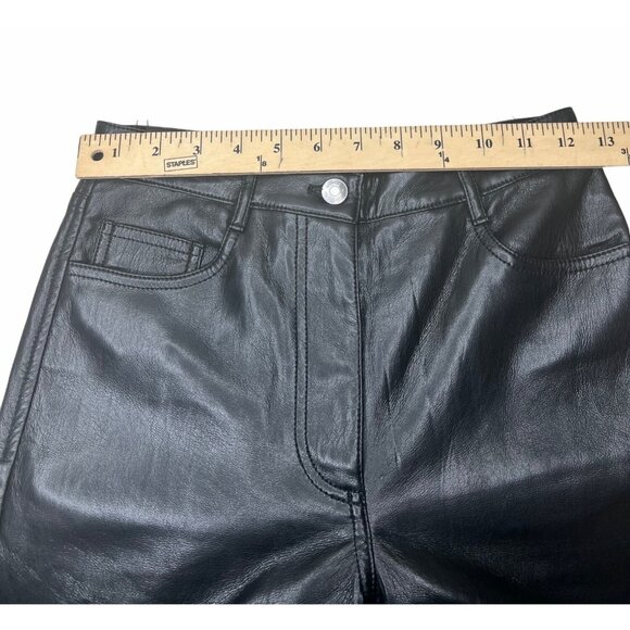 Aritzia Wilfred Melina vegan leather Black Pants Size 2 - Picture 11 of 15